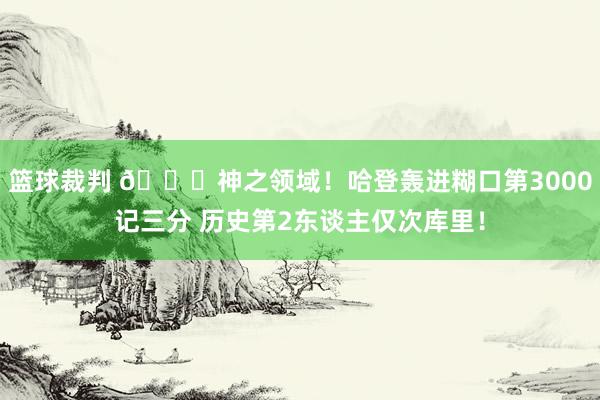 篮球裁判 😀神之领域！哈登轰进糊口第3000记三分 历史第2东谈主仅次库里！