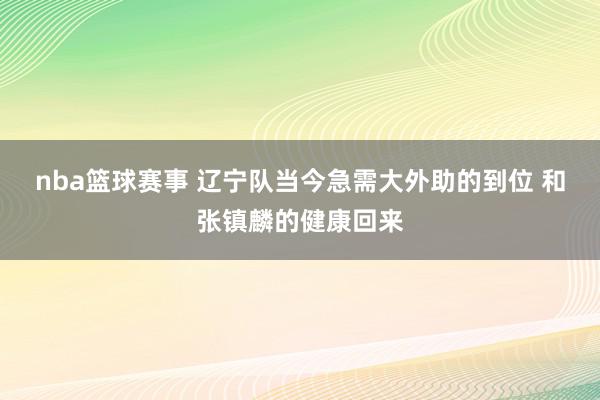 nba篮球赛事 辽宁队当今急需大外助的到位 和张镇麟的健康回来