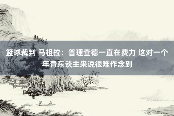 篮球裁判 马祖拉：普理查德一直在费力 这对一个年青东谈主来说很难作念到